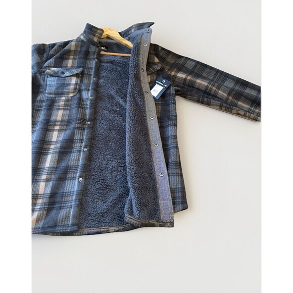 Oneill Flannel Shirt Jacket Small SuperFleece Sherpa Lined Shacket NWT - Picture 2 of 16